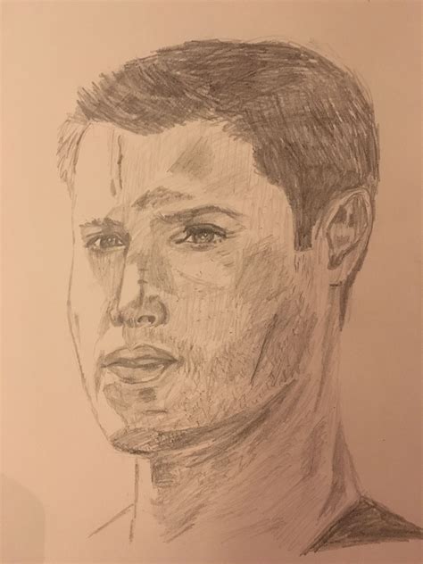 Finished Dean Winchester Drawing By Laura E L Moore My Arts