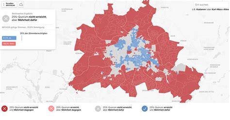 Volksentscheid Ergebnis-Karte: „Berlin 2030 klimaneutral“ - So hat Ihr