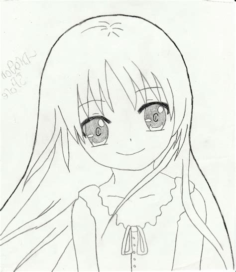 Simple Anime Girl Drawing At Free For Personal Use