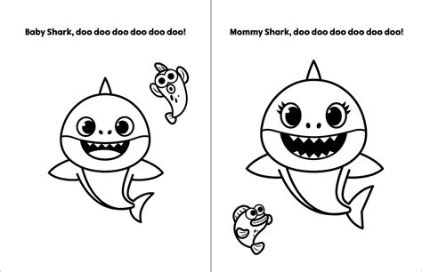 Pinkfong And Baby Shark Coloring Sheet Printable Theme Sketch Coloring Page