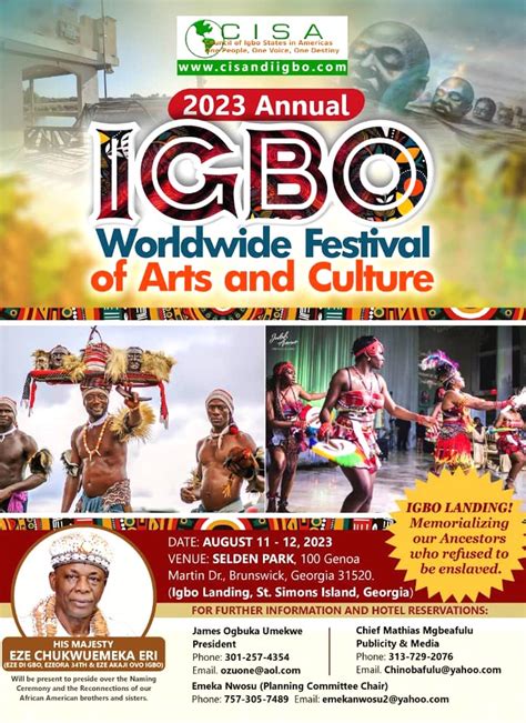 10th Igbo World Festival Of Arts And Culture 2023 Cisa Council Of
