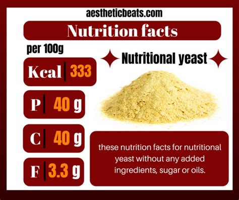 Nutritional Yeast Nutrition Facts Aestheticbeats