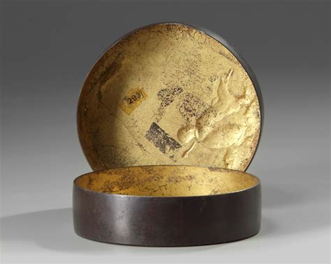 A Japanese Bronze Pastebox