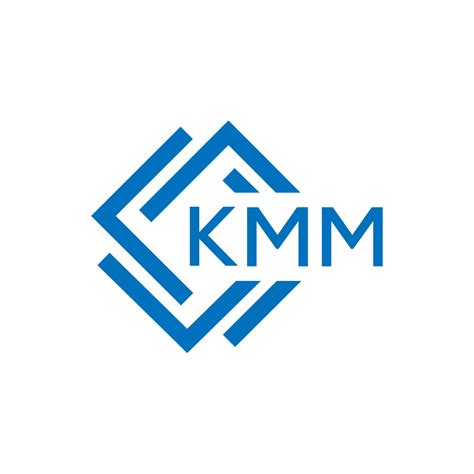 Kmm Letter Logo Design On White Background Kmm Creative Circle Letter