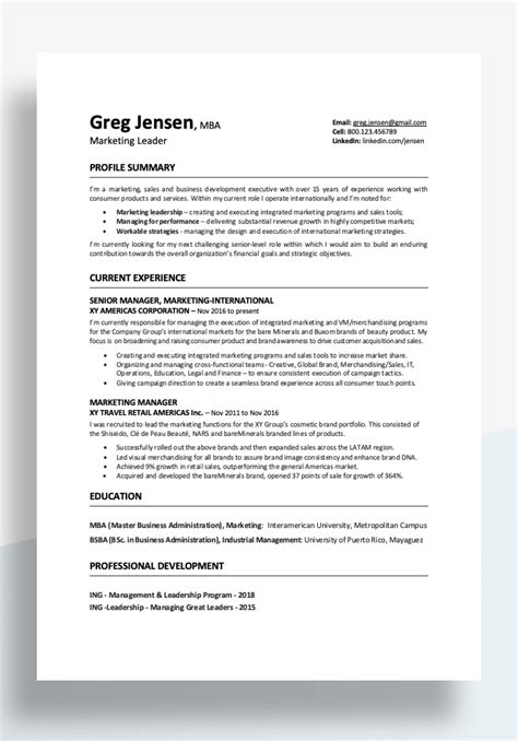 A basic curriculum vitae (cv) layout that can be used in both classic and creative industries. Best Professional Resume Format 2020 - BEST RESUME EXAMPLES