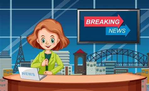 A Female News Reporters 519864 Vector Art At Vecteezy