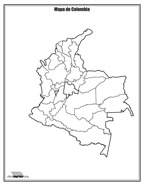 Mapa De Colombia Sin Nombres Para Imprimir En Pdf 2024