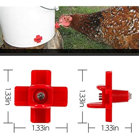 20 Pack Horizontal Chicken Nipples Waterer Automatic Poultry Side Mount Drinkers Ebay