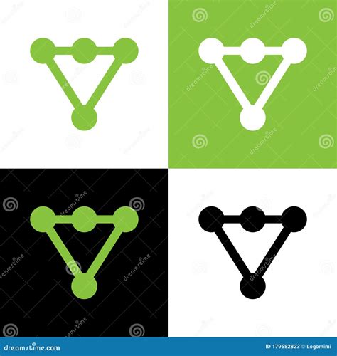 Inverted Triangle Black Outline 80s Style Sketch Cartoon Vector