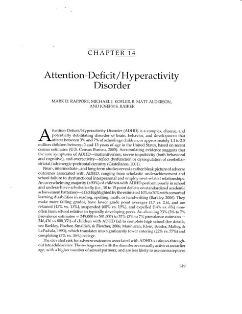 pdf attention deficit hyperactivity disorder