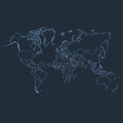 Vector World Map Stock Illustration Illustration Of Shape 115625814