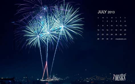 July Desktop Calendars