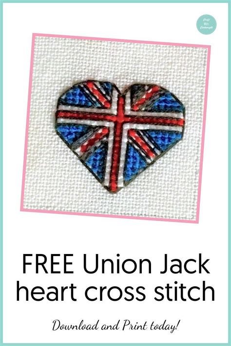 Find the perfect skin tone. Free Union Jack Heart Cross stitch pattern PDF | Cross ...