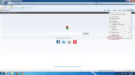 Change Default Home Page And Search Provider On Ie