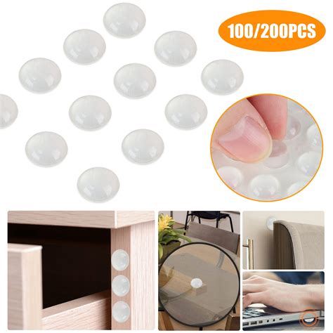Cabinet Rubber Bumpers Eeekit Round Clear Self Adhesive Bumper Pads