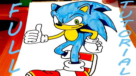 Drawing Tutorial Full How To Draw Sonic The Hedgehog Step By Step Easy