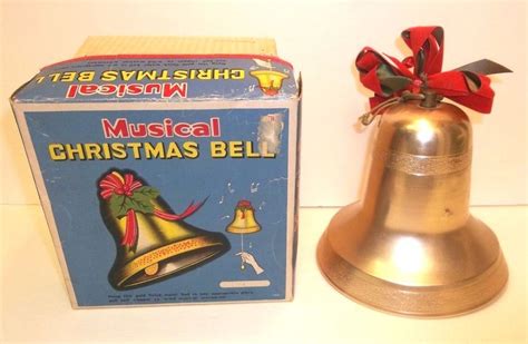 1995 Vtg Musical Christmas Bell Music Silent Night Original Box 60s