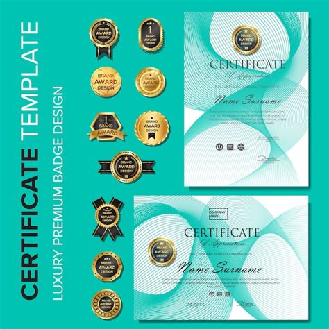 Premium Vector Professional Certificate Template With Badge