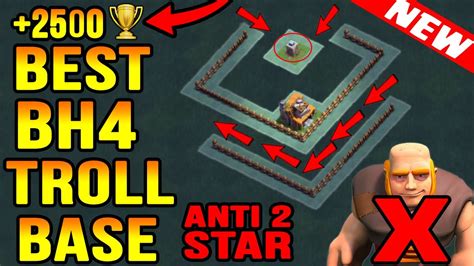 Best Builder Hall 4bh4 Anti 2 Star Builder Base Clash Of Clans New