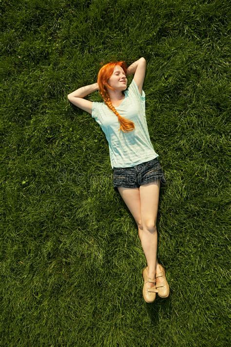 Relaxing Redhead Girl Stock Image Image Of Pretty Active 93291663