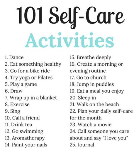 This List Of Self Care Activities Leaves You With No Excuses Not To