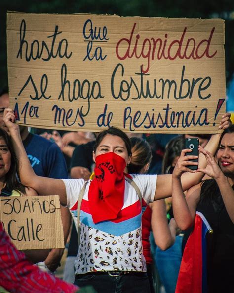 Protestas Chile Protesta Pancartas Palabras