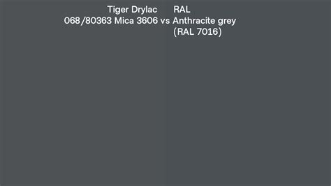 Tiger Drylac 068 80363 Mica 3606 Vs RAL Anthracite Grey RAL 7016 Side