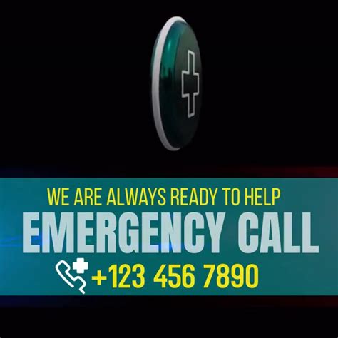 Emergency Call Template Postermywall