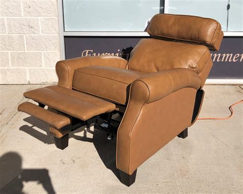 New Barcalounger Leather Electric Recliner Raleigh Furniture Gallery