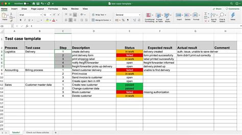 Free Test Case Template Excel | Master Template