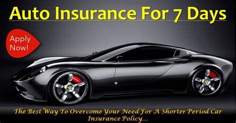 Shop new car insurance quotes to get full policy. 7 Day Car Insurance Quotes - Get Cheap Auto Insurance For 7 Days With No Money Down: Get 7 Days ...