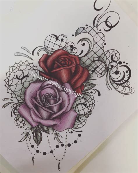 Tatouage Roses Dentelle By Tattoosuzette On Deviantart