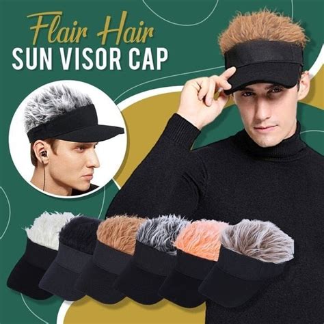 Novelty Spiked Hair Visor Funny Golf Hats Yteeas