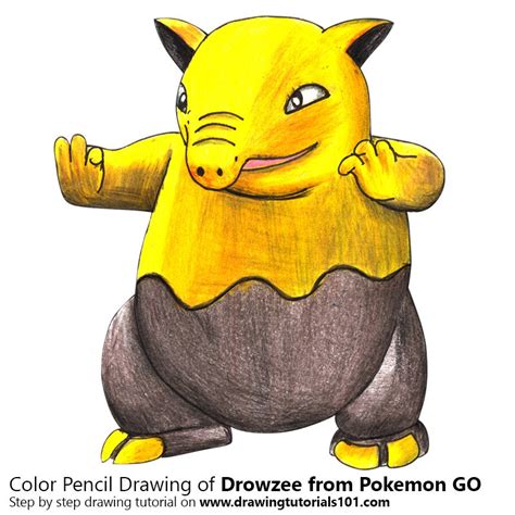 How To Draw Drowzee From Pokemon Go Pokemon Go Step By Step