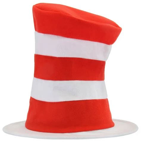 Cat In The Hat Dr Seuss Child Costume Top Hat Kids Red White Striped