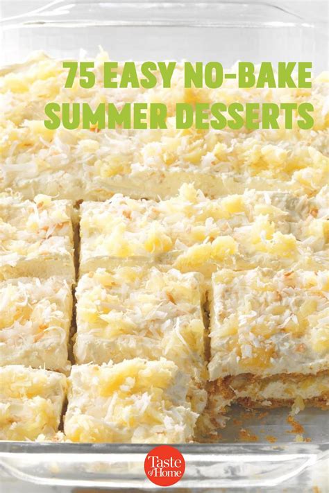 Easy No Bake Deserts Summer Cookie Recipes Easy Summer Dessert