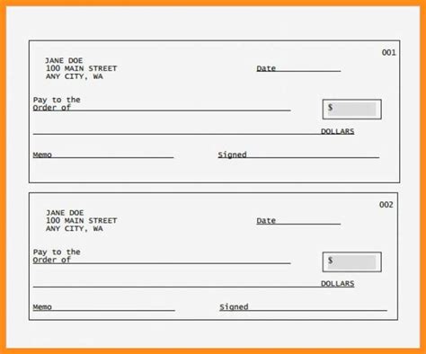 Editable Blank Check Template 6 Professional Templates Business