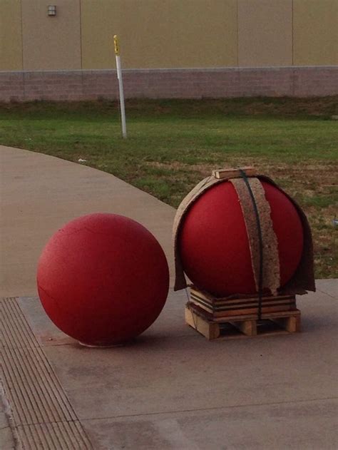 A target ball is cracked so they're replacing it. : mildlyinteresting