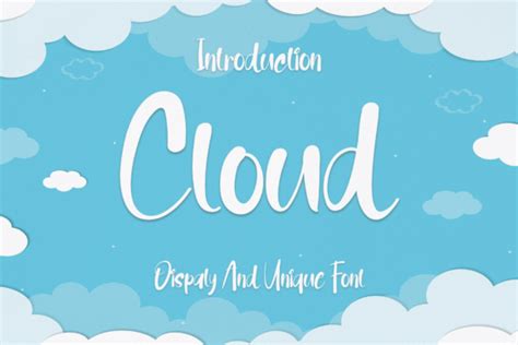 Cloud Font By · Creative Fabrica