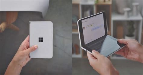 Microsoft Surface Duo Folding Smart Phone Can Be Turned Into A Mini Laptop