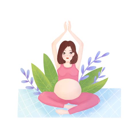 Gambar Kartun Ibu Hamil Yoga Hari Ibu Wanita Hari Ibu Tiga Delapan
