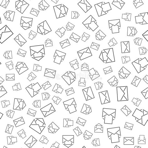 Seamless Pattern With Mail Envelopes Vector Background For Postal