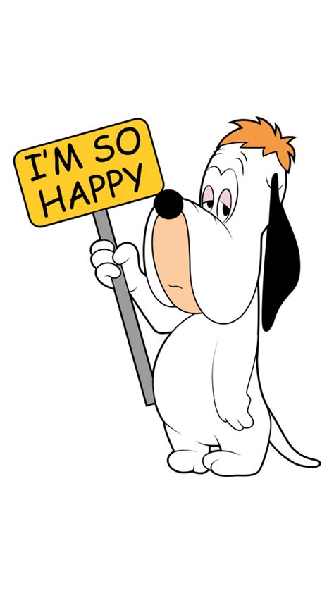 Droopy Im So Happy Sticker Funny Cartoon Characters Old Cartoon