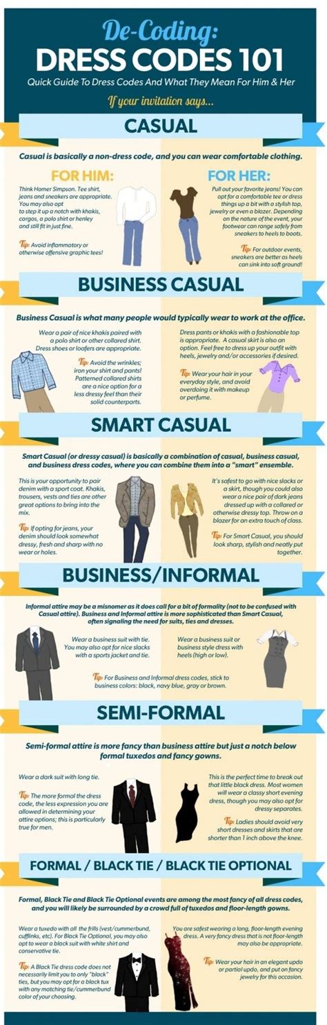 Dress Code 101 Dress Codes Dress For Success Business Attire
