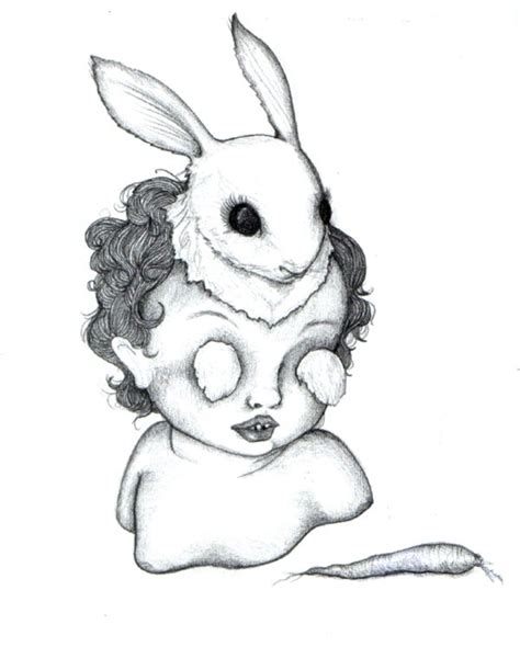 Creepy Bunny Drawing At Getdrawings Free Download