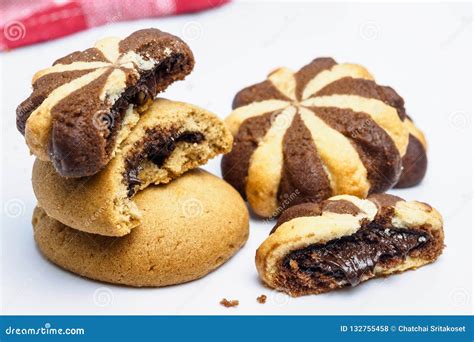 Chocolate Cream Filled Biscuits Stock Photo Image Of Cookie Cookies