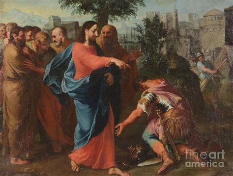 Christ Healing The Centurions Servant Painting By Motionage Designs