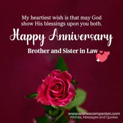 Wedding Anniversary Wishes For Brother And Sister In Law