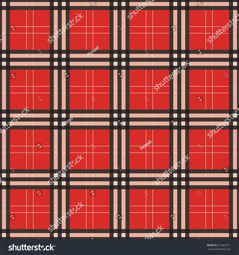 Seamless Red White Black Fashion Plaid Stock Vector 516801811