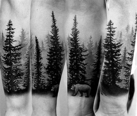 50 Tree Line Tattoo Design Ideas For Men Timberline Ink Unterarm